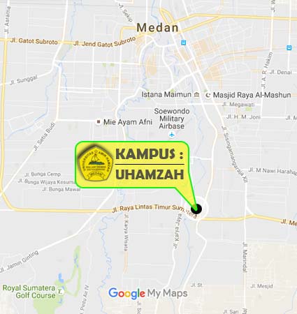 Lokasi Kampus & Peta (Google Map) UHAMZAH Medan Nomor